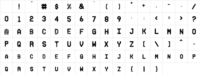Fh_Ink Regular Character Map Fh_Ink Regular Character Map