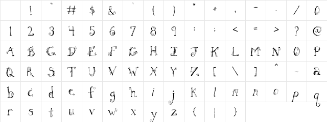 Fh_Letter Regular Character Map Fh_Letter Regular Character Map