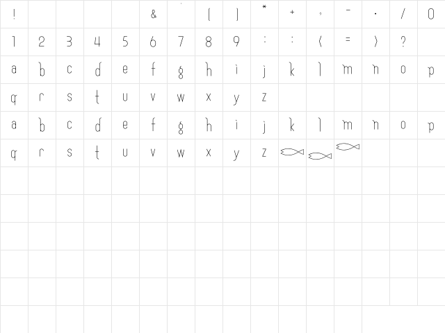 Fish Light Character Map Fish Light Character Map