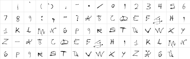 Fixogum Regular Character Map Fixogum Regular Character Map