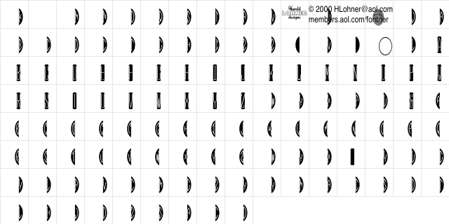 Black Oval Monogram Regular Character Map