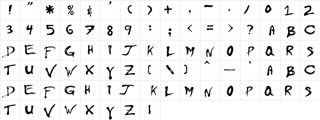 Floydian Regular Character Map