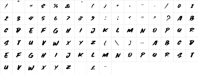 Black Spirit Regular Character Map Black Spirit Regular Character Map