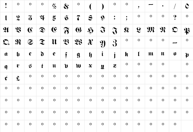 Flyerfonts Release Character Map Flyerfonts Release Character Map