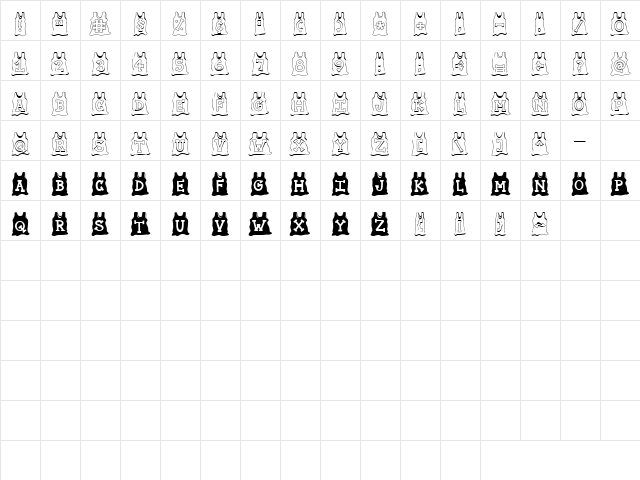 LD Jersey Regular Character Map