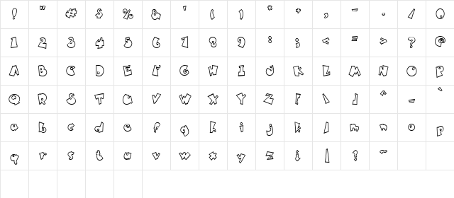 LD Madcap Regular Character Map