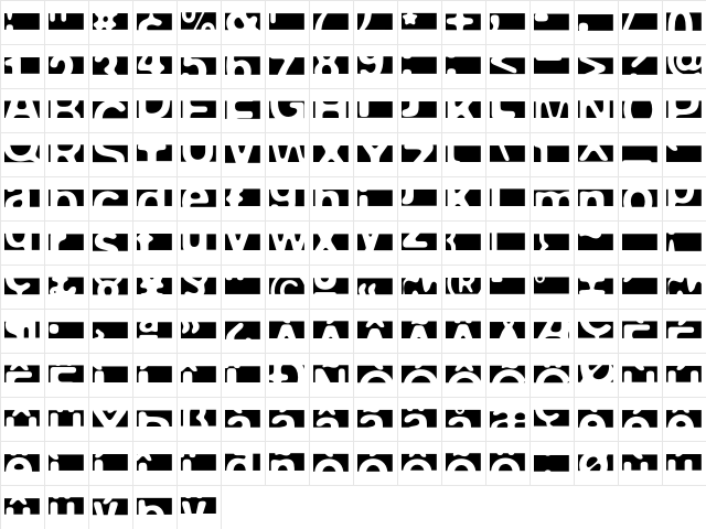 FPeep NegativeBig Character Map