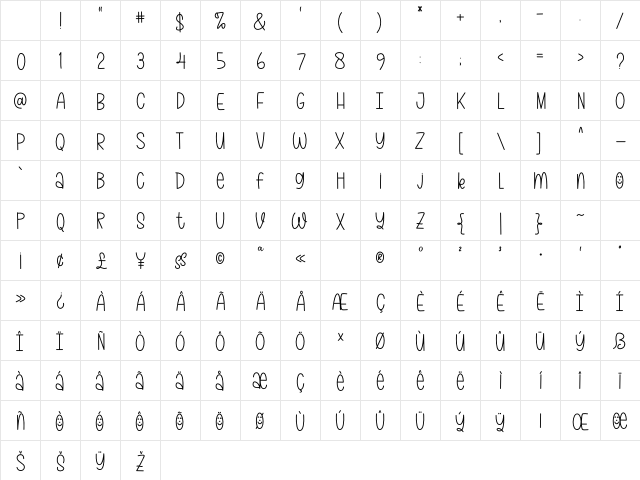 Free Holiday Regular Character Map Free Holiday Regular Character Map