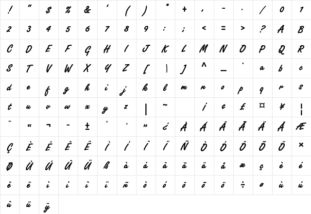 Freestyle Script Std Bold Character Map Freestyle Script Std Bold Character Map