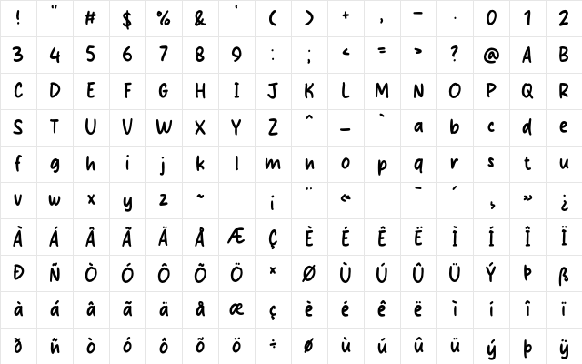 Fresh Soda Regular Character Map