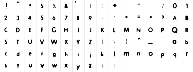 Fur ExtraRounded Character Map