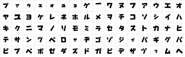 Gachapon katakana Character Map Gachapon katakana Character Map