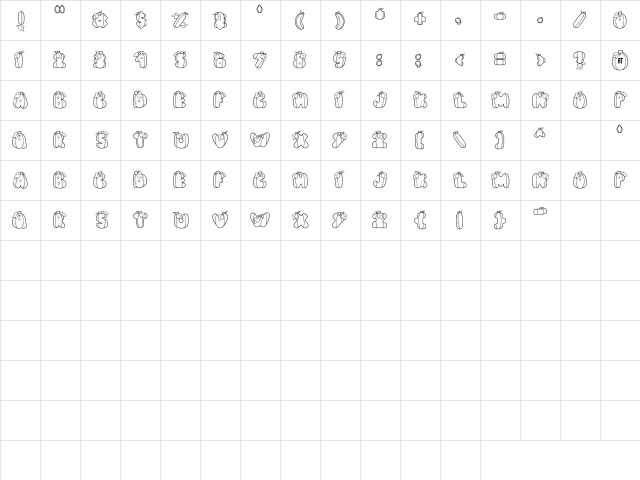 LD Pumpkin Regular Character Map