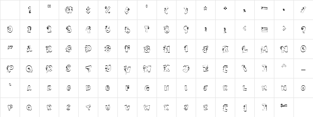 LD Rosebud Regular Character Map