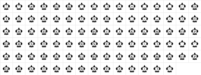 LD Scouter Regular Character Map LD Scouter Regular Character Map