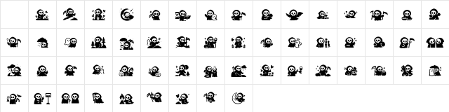 Blackhunter Regular Character Map