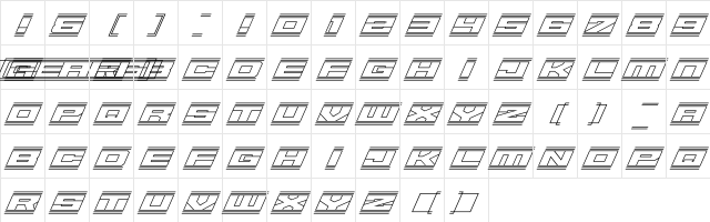 Gear6 Whitelines Character Map