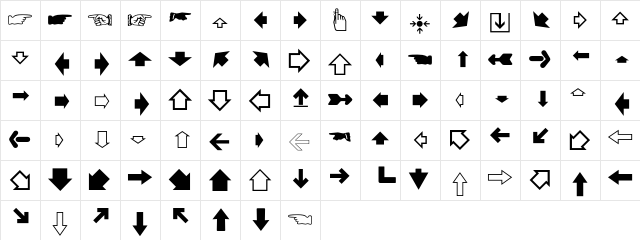 GeneralSymbols P01 Character Map