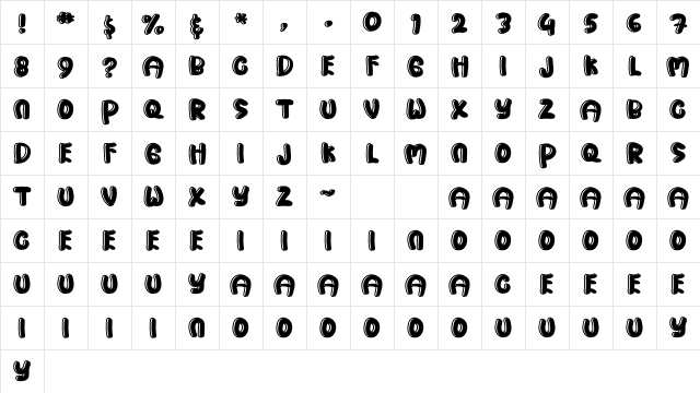 Ghost Momy Regular Character Map Ghost Momy Regular Character Map