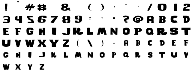 GHOST WORDS Regular Character Map GHOST WORDS Regular Character Map