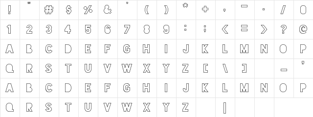 Blackout Sunrise Character Map