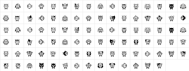 LD Symbol Pals Regular Character Map