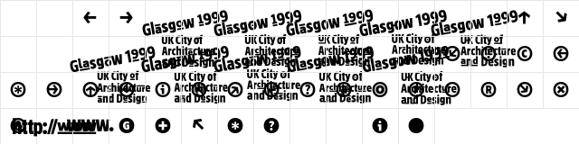 Glasgow1999 Logo Character Map