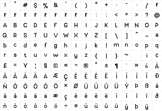 Gome Pixel Rounded Regular Character Map Gome Pixel Rounded Regular Character Map