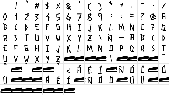 GRAPAFONT DemiBold Character Map GRAPAFONT DemiBold Character Map