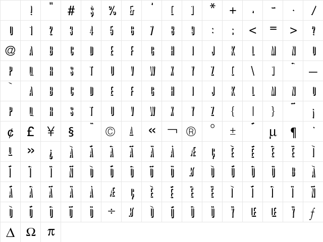 Graphik Shadow Character Map Graphik Shadow Character Map