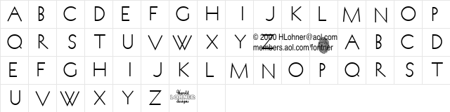 Koch Quadrat Fill Regular Character Map