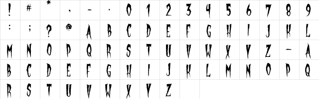Gypsy Moon Regular Character Map