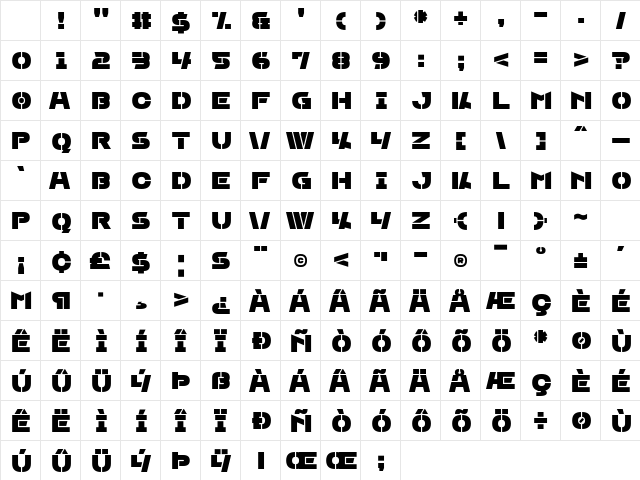 Half Myself Straight Regular Character Map Half Myself Straight Regular Character Map