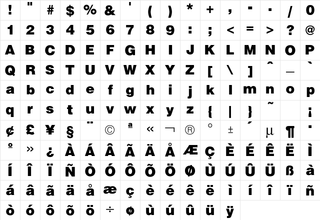Hallmarke Black Character Map