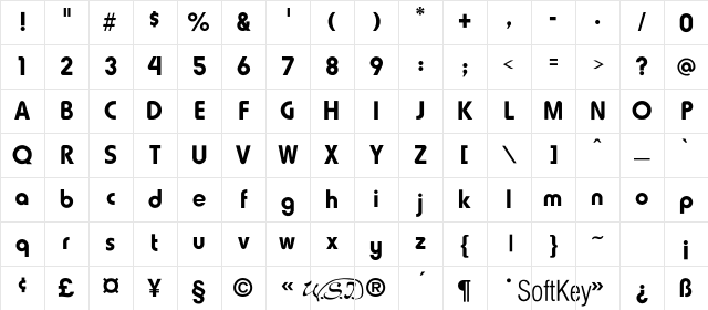 HammerFat Regular Character Map