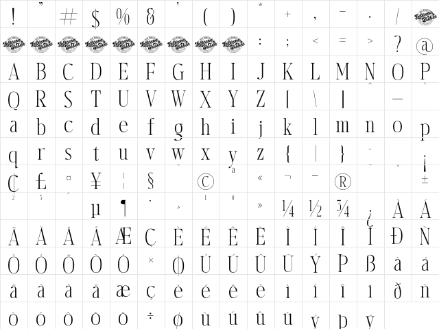 Harfterd DEMO VERSION Regular Character Map Harfterd DEMO VERSION Regular Character Map