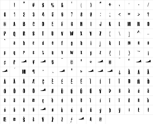 Harlem Normal Character Map