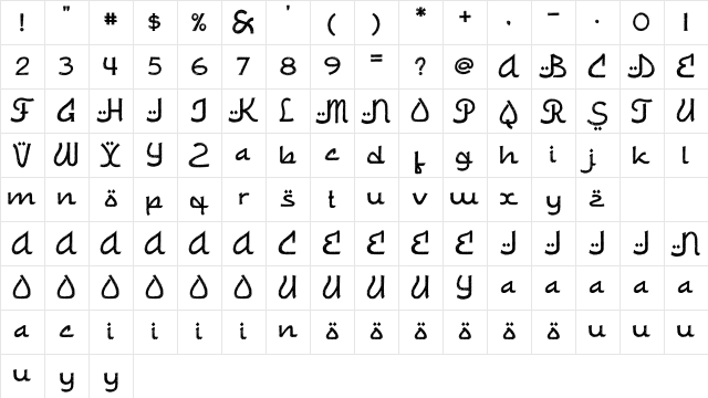 Harmony Ramadan Regular Character Map Harmony Ramadan Regular Character Map