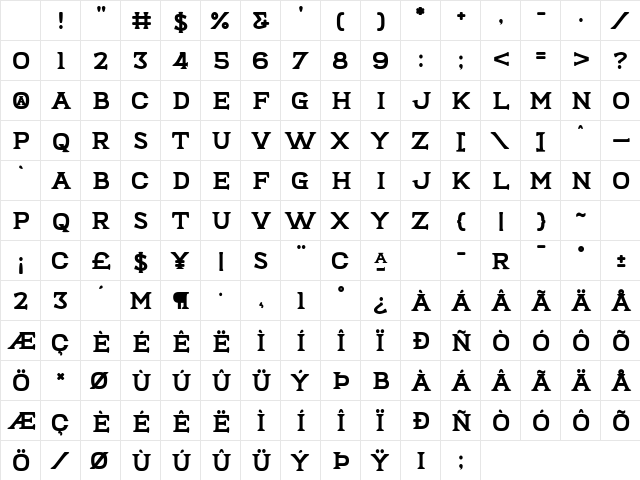 Hartsfolk Regular Character Map Hartsfolk Regular Character Map