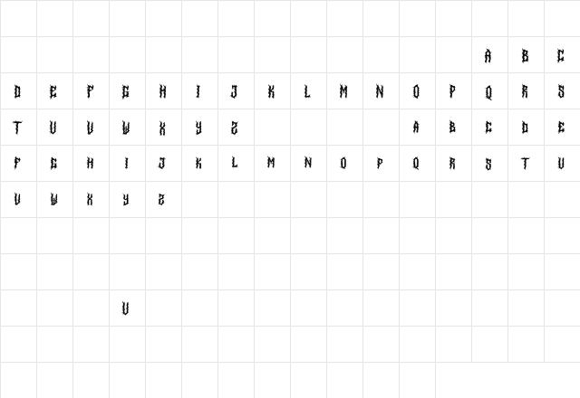 Hellfire Flames Regular Character Map Hellfire Flames Regular Character Map