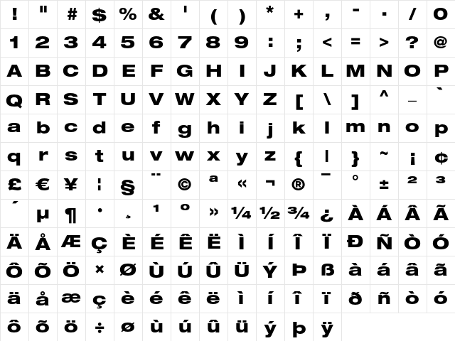 Helvetica Neue LT Regular Character Map Helvetica Neue LT Regular Character Map