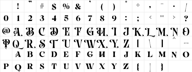 Hestrial - Demo Font Regular Character Map Hestrial - Demo Font Regular Character Map
