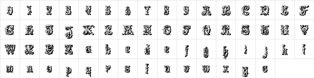 Leafyshade Regular Character Map