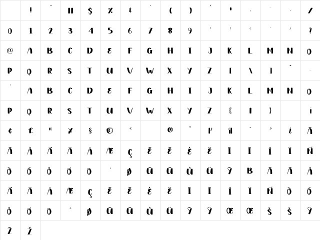 Home Santa Regular Character Map Home Santa Regular Character Map