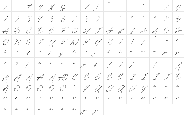 Hoper Begin Regular Character Map