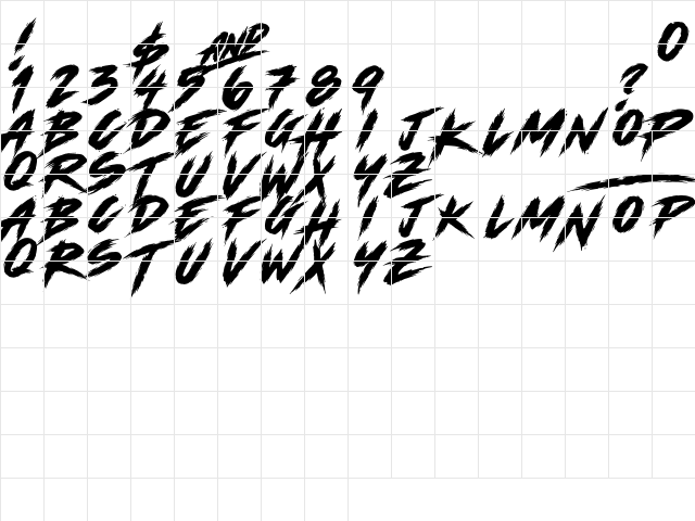 Horsemen (Demo Version) Regular Character Map Horsemen (Demo Version) Regular Character Map