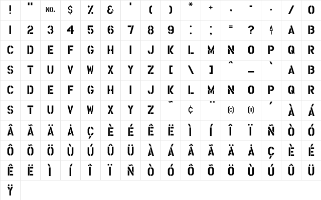 Housebroken Clean Character Map