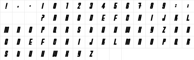 HydrogenBomb Regular Character Map