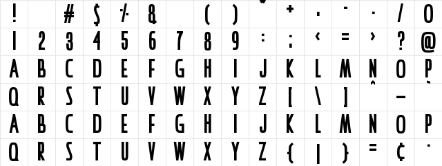 I Am Awake Regular Character Map