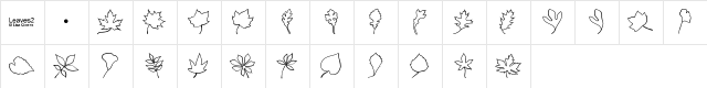 Leaves2 Regular Character Map Leaves2 Regular Character Map